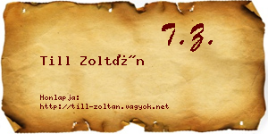 Till Zoltán névjegykártya