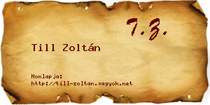 Till Zoltán névjegykártya